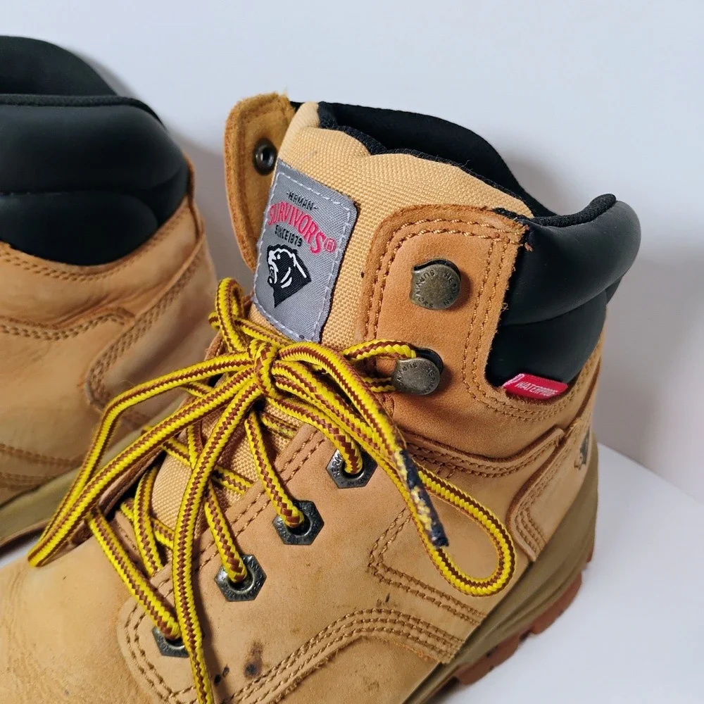 Herman Survivors Men's 6.5 Wide Tan Steel Toe Work Boots